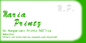 maria printz business card